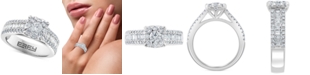 EFFY Collection EFFY&reg; Diamond Halo Baguette Ring (1-1/2 ct. t.w.) in 14k White Gold